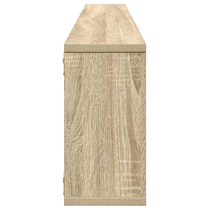 vidaXL Wall Cube Shelf 2 pcs Sonoma Oak 100x15x30 cm Engineered Wood
