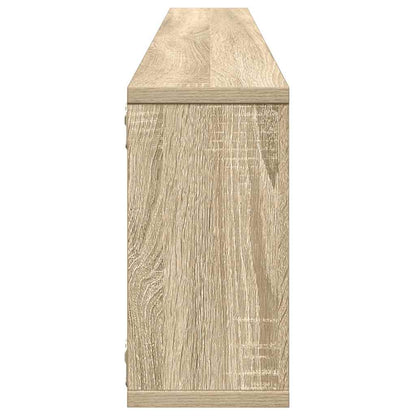 vidaXL Wall Cube Shelf 2 pcs Sonoma Oak 100x15x30 cm Engineered Wood