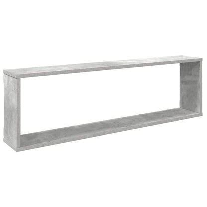 vidaXL Wall Cube Shelf 2 pcs Concrete Grey 100x15x30 cm Engineered Wood