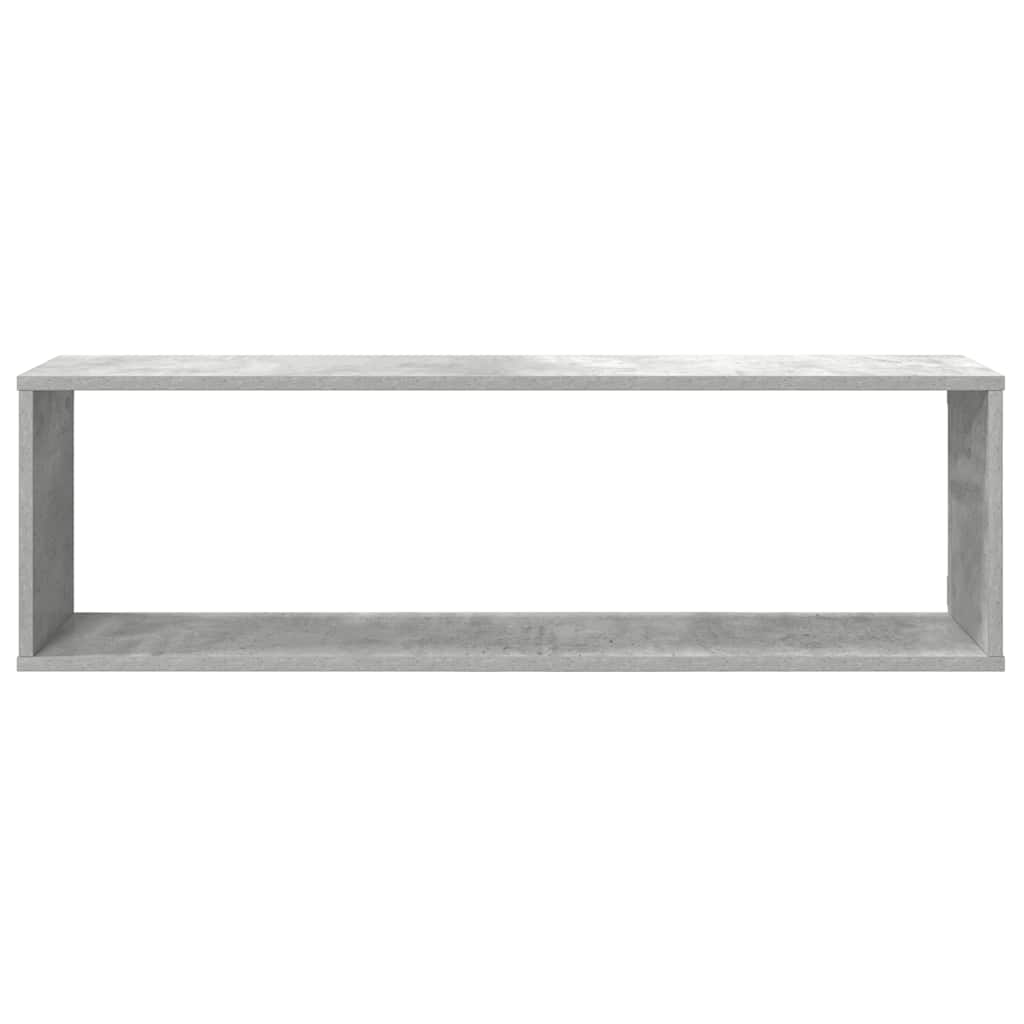 vidaXL Wall Cube Shelf 2 pcs Concrete Grey 100x15x30 cm Engineered Wood