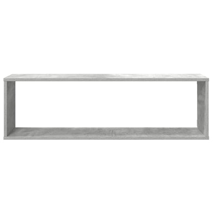 vidaXL Wall Cube Shelf 2 pcs Concrete Grey 100x15x30 cm Engineered Wood