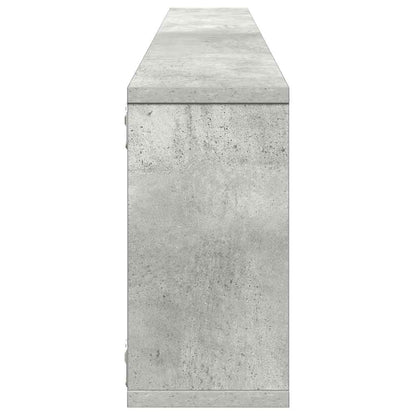 vidaXL Wall Cube Shelf 2 pcs Concrete Grey 100x15x30 cm Engineered Wood