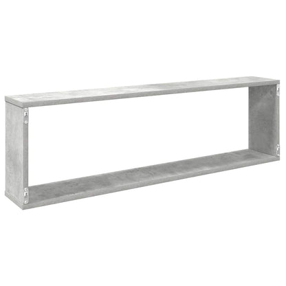 vidaXL Wall Cube Shelves 2 pcs Concrete Grey 100x15x30 cm