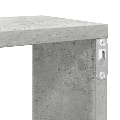 vidaXL Wall Cube Shelf 2 pcs Concrete Grey 100x15x30 cm Engineered Wood