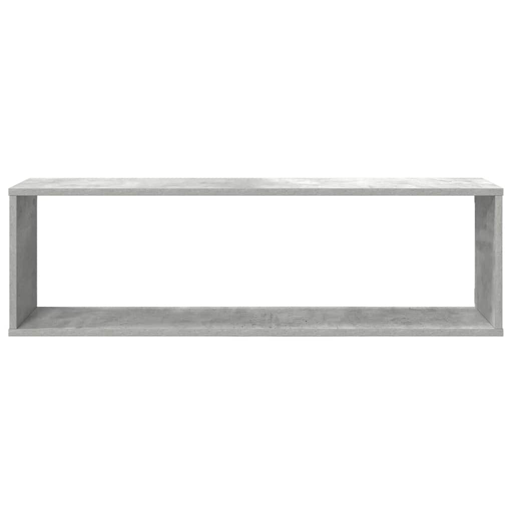 vidaXL Wall Cube Shelf 4 pcs Concrete Grey 100x15x30 cm Engineered Wood