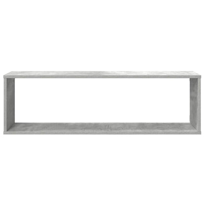 vidaXL Wall Cube Shelf 4 pcs Concrete Grey 100x15x30 cm Engineered Wood