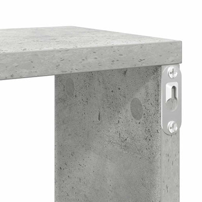 vidaXL Wall Cube Shelf 4 pcs Concrete Grey 100x15x30 cm Engineered Wood