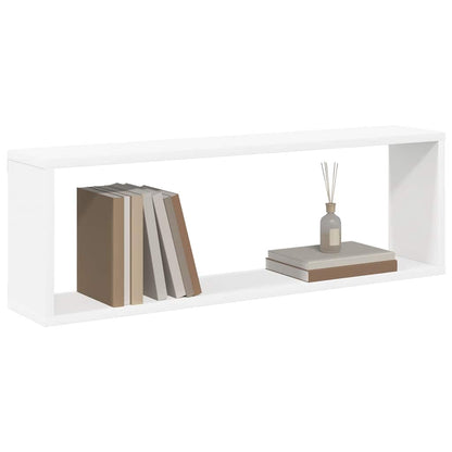 vidaXL Wall Cube Shelf 2 pcs White 80x15x26.5 cm Engineered Wood