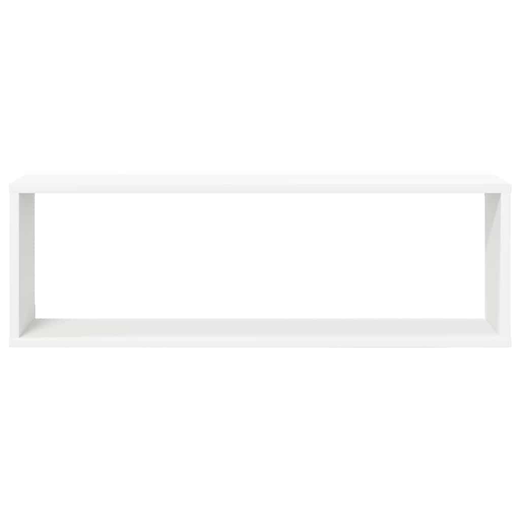 vidaXL Wall Cube Shelf 2 pcs White 80x15x26.5 cm Engineered Wood