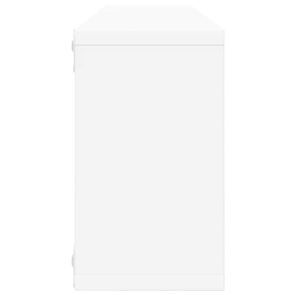vidaXL Wall Cube Shelf 2 pcs White 80x15x26.5 cm Engineered Wood