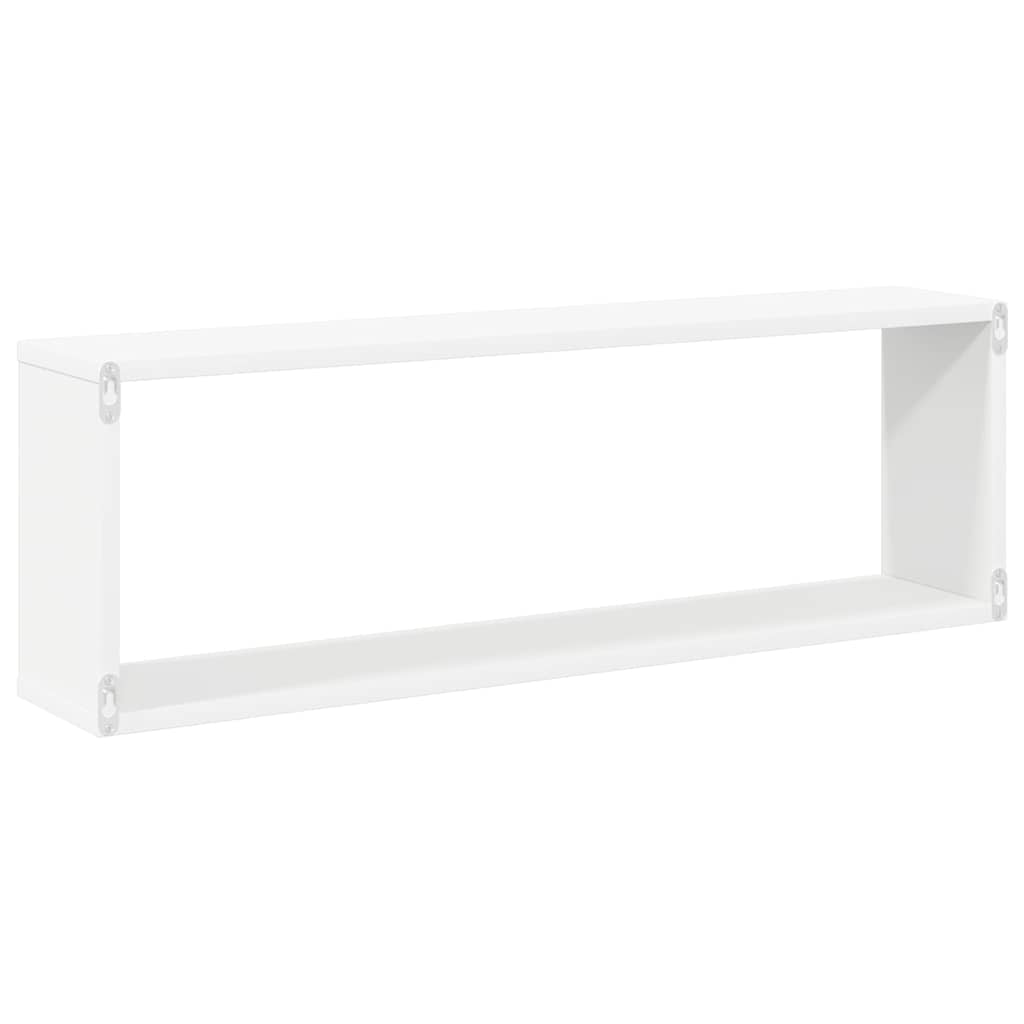 vidaXL Wall Cube Shelf 2 pcs White 80x15x26.5 cm Engineered Wood