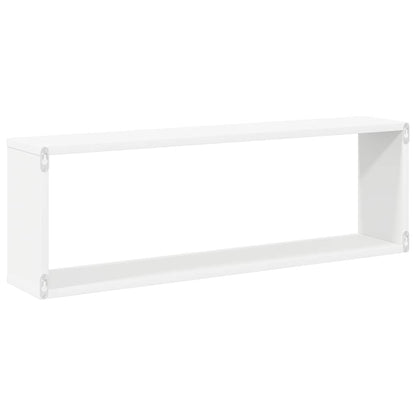 vidaXL Wall Cube Shelf 2 pcs White 80x15x26.5 cm Engineered Wood