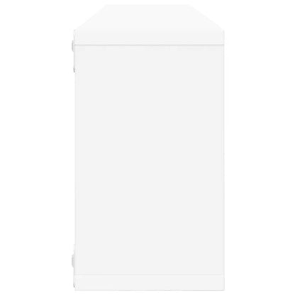 vidaXL Wall Cube Shelf 4 pcs White 80x15x26.5 cm Engineered Wood