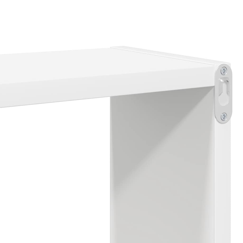 vidaXL Wall Cube Shelf 4 pcs White 80x15x26.5 cm Engineered Wood