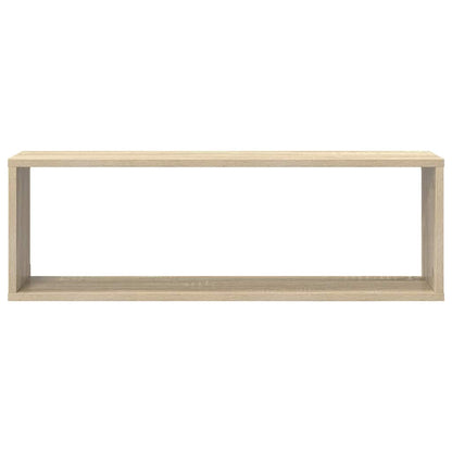 vidaXL Wall Cube Shelf 2 pcs Sonoma Oak 80x15x26.5 cm Engineered Wood