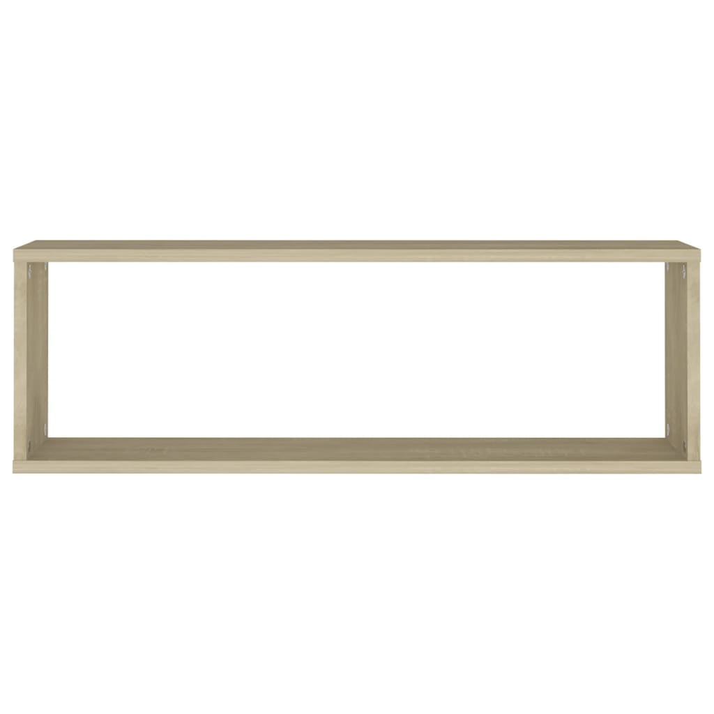 vidaXL Wall Cube Shelf 4 pcs Sonoma Oak 80x15x26.5 cm Engineered Wood