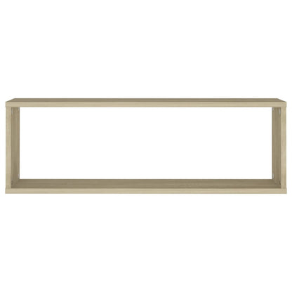 vidaXL Wall Cube Shelf 4 pcs Sonoma Oak 80x15x26.5 cm Engineered Wood