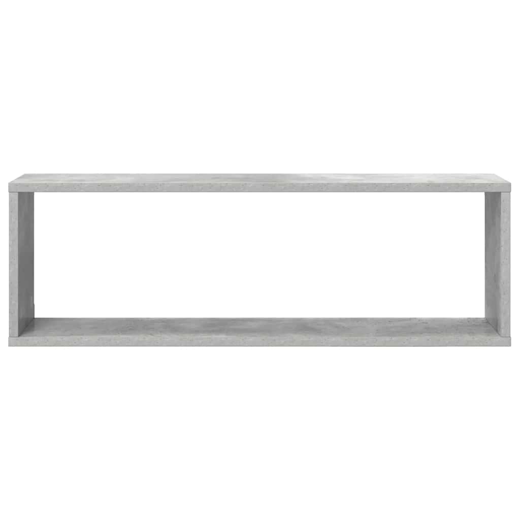 vidaXL Wall Cube Shelf 2 pcs Concrete Grey 80x15x26.5 cm Engineered Wood