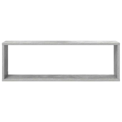 vidaXL Wall Cube Shelf 2 pcs Concrete Grey 80x15x26.5 cm Engineered Wood