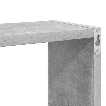 vidaXL Wall Cube Shelf 2 pcs Concrete Grey 80x15x26.5 cm Engineered Wood