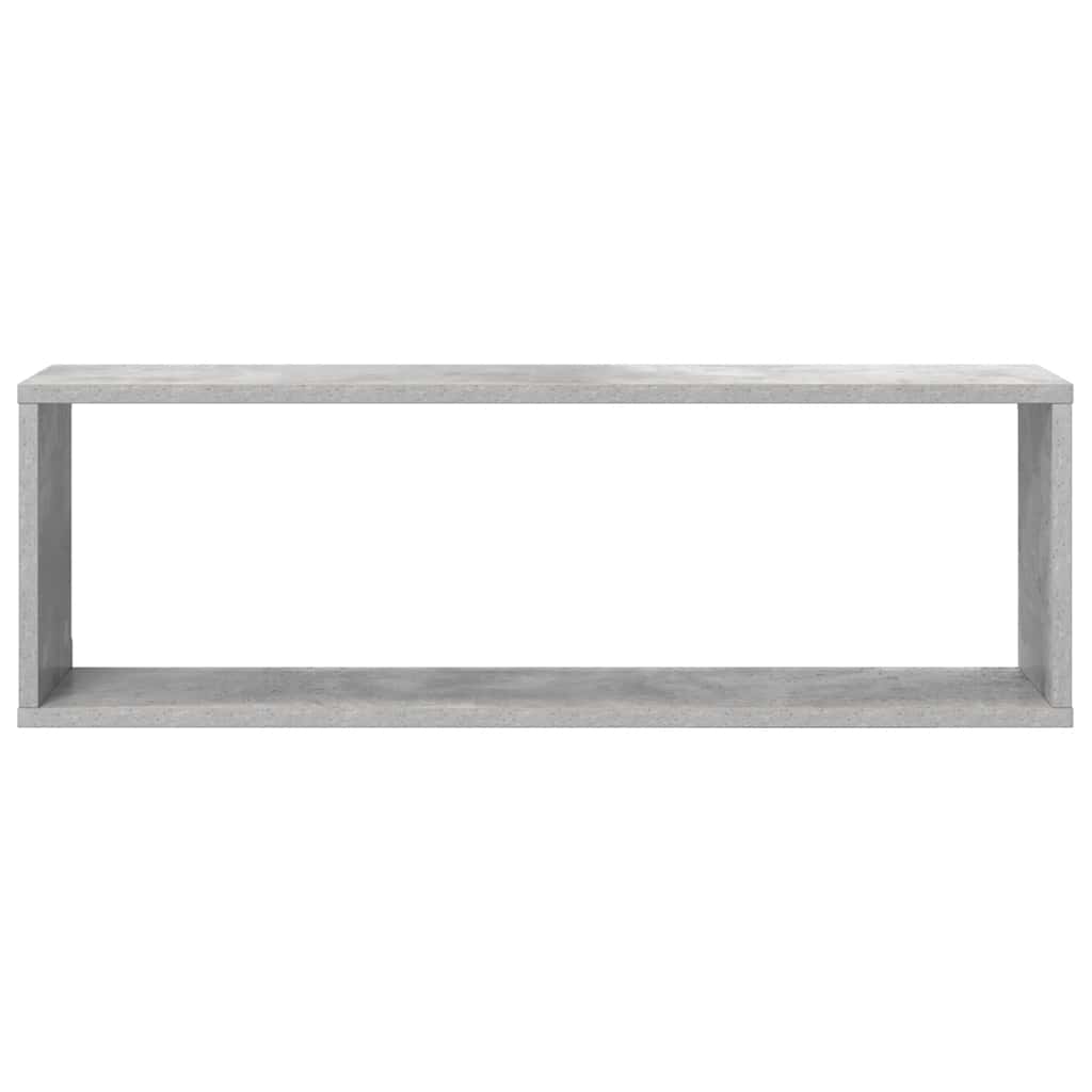vidaXL Wall Cube Shelf 4 pcs Concrete Grey 80x15x26.5 cm Engineered Wood
