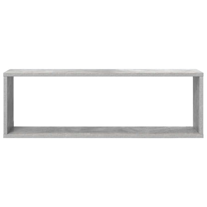 vidaXL Wall Cube Shelf 4 pcs Concrete Grey 80x15x26.5 cm Engineered Wood