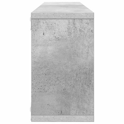 vidaXL Wall Cube Shelf 4 pcs Concrete Grey 80x15x26.5 cm Engineered Wood