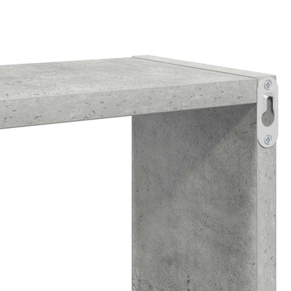 vidaXL Wall Cube Shelf 4 pcs Concrete Grey 80x15x26.5 cm Engineered Wood