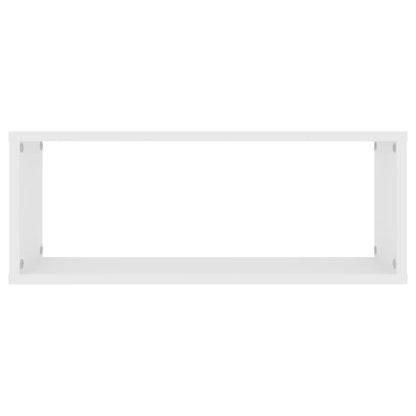 vidaXL Wall Cube Shelf 2 pcs White 60x15x23 cm Engineered Wood