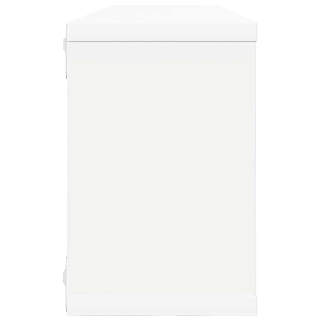 vidaXL Wall Cube Shelf 2 pcs White 60x15x23 cm Engineered Wood