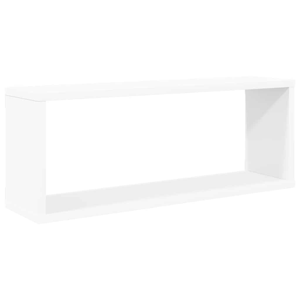 vidaXL Wall Shelf | Set of 4 | White | Engineered wood | 60 cm x 15 cm x 23 cm