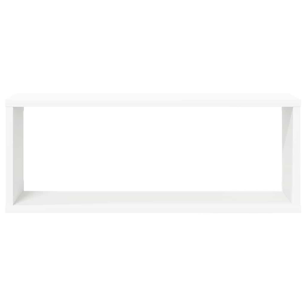 807134 vidaXL Wall Cube Shelves 4 pcs White 60x15x23 cm Engineered Wood