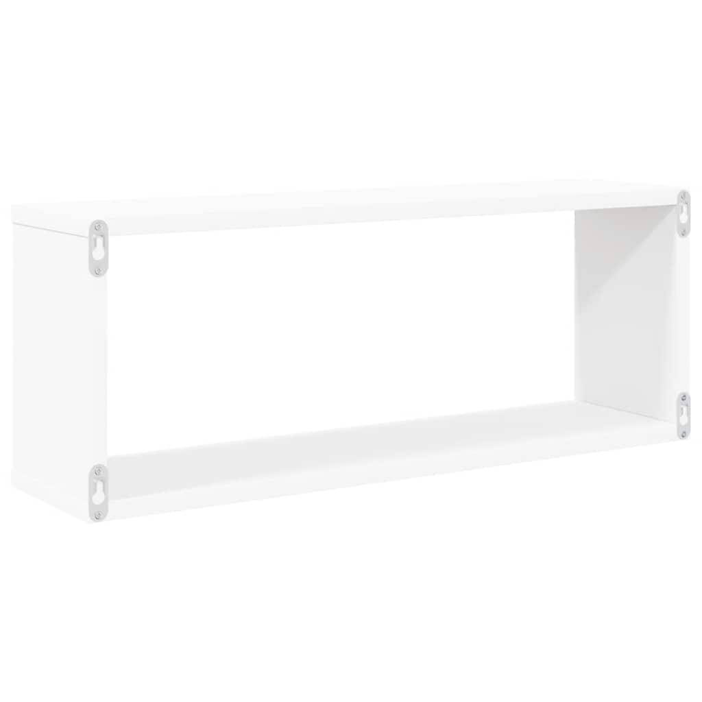 vidaXL Wall Shelf | Set of 4 | White | Engineered wood | 60 cm x 15 cm x 23 cm