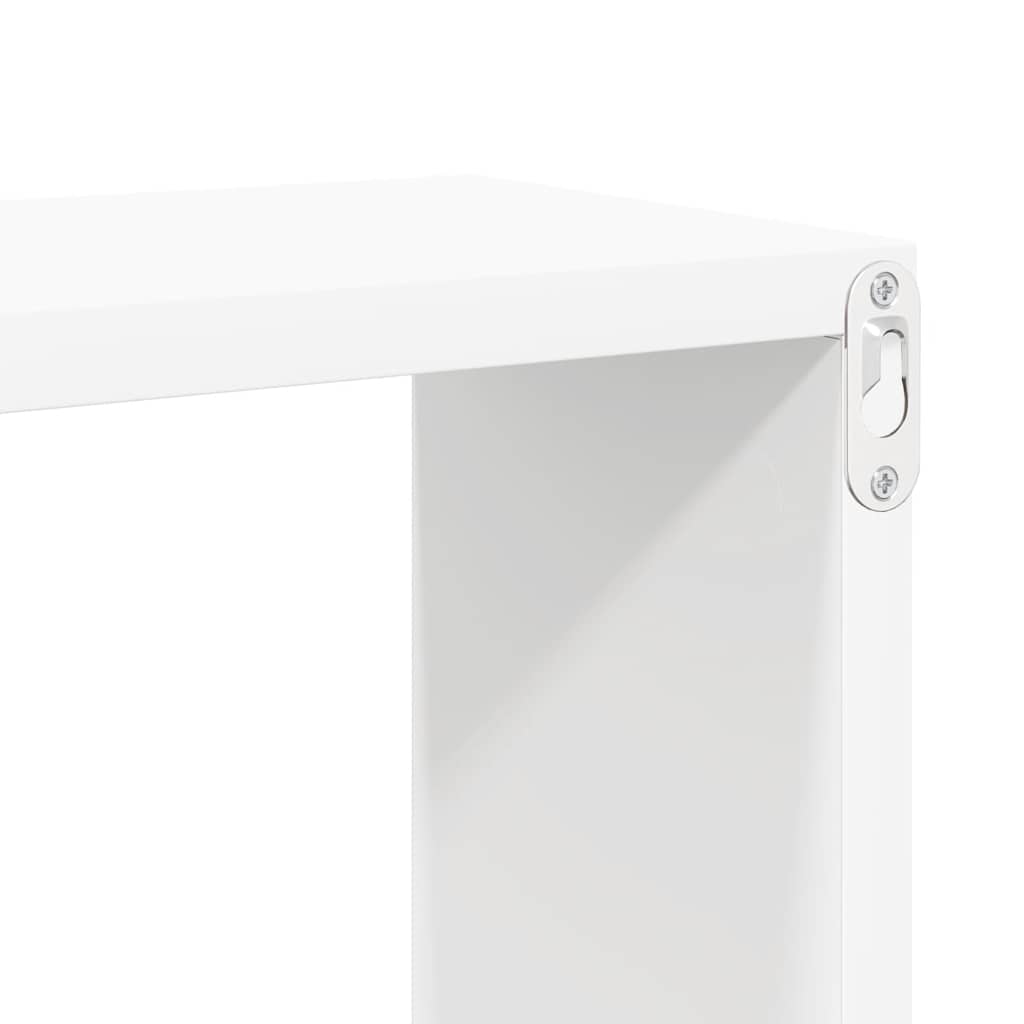 vidaXL Wall Shelf | Set of 4 | White | Engineered wood | 60 cm x 15 cm x 23 cm