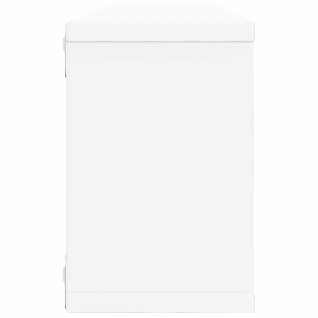 vidaXL Wall Shelf | Set of 6 | White | Engineered wood | Medium | Wall mounting