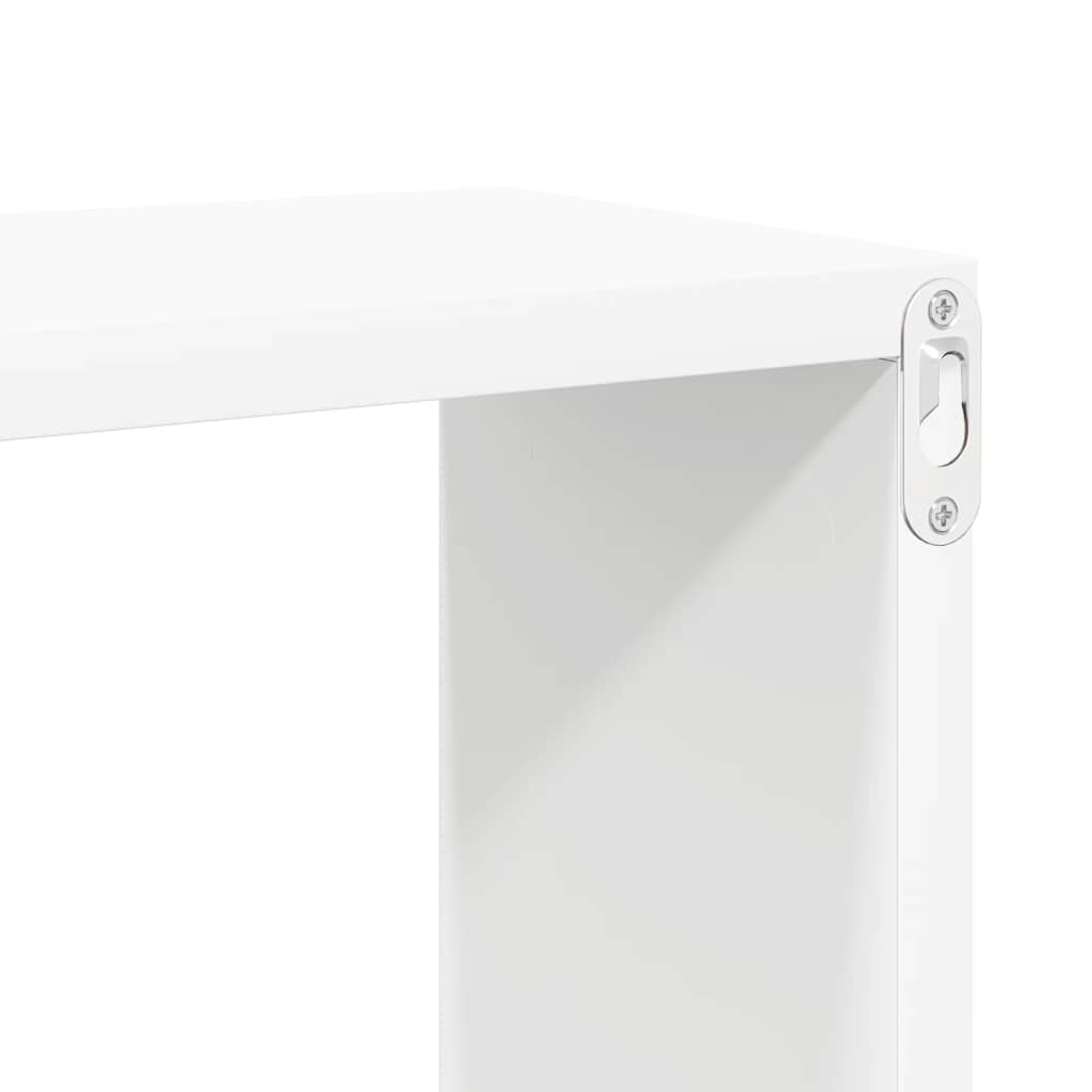 vidaXL Wall Shelf | Set of 6 | White | Engineered wood | Medium | Wall mounting