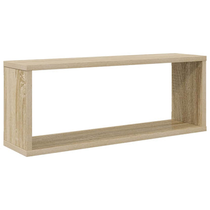 vidaXL Wall Cube Shelf 2 pcs Sonoma Oak 60x15x23 cm Engineered Wood