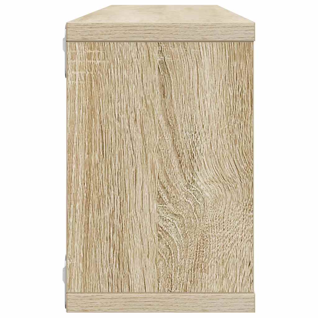 807143 vidaXL Wall Cube Shelves 4 pcs Sonoma Oak 60x15x23 cm Engineered Wood