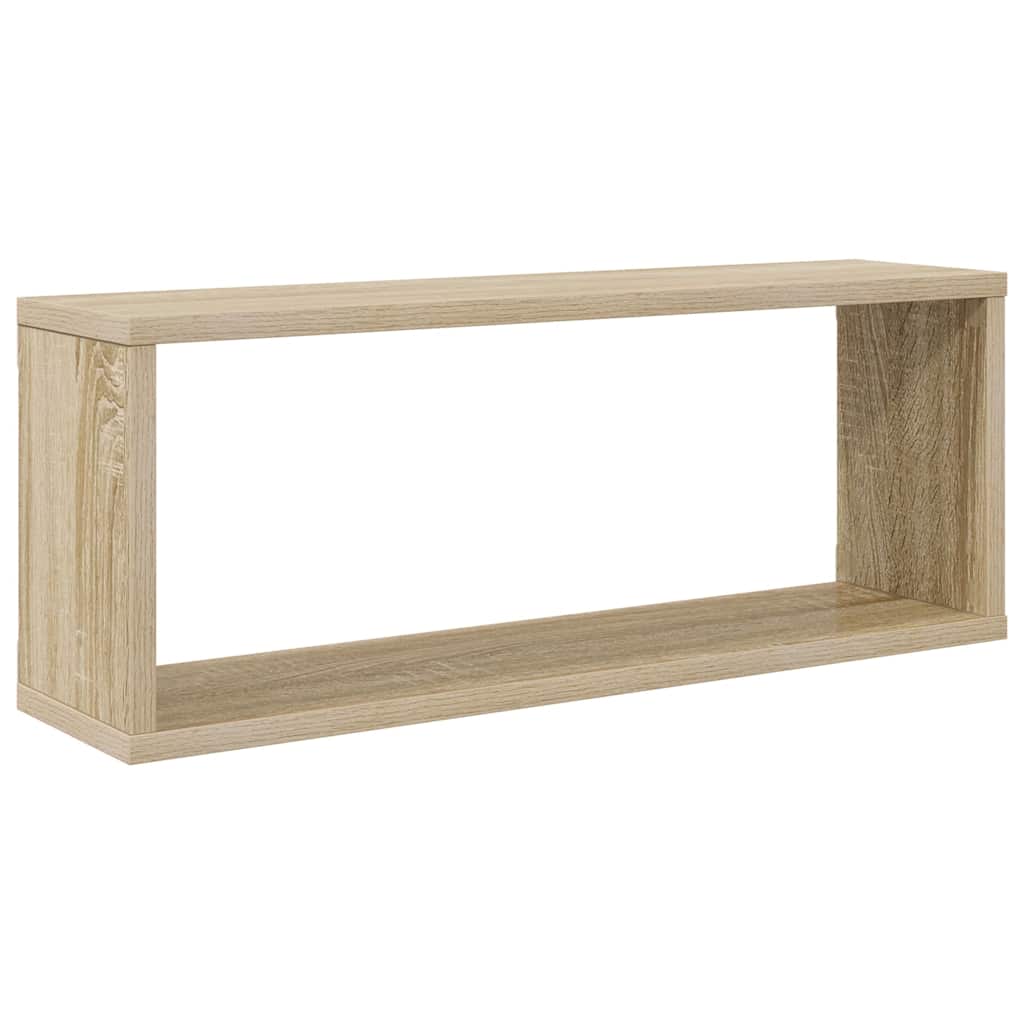 vidaXL Wall Cube Shelf 6 pcs Sonoma Oak 60x15x23 cm Engineered Wood