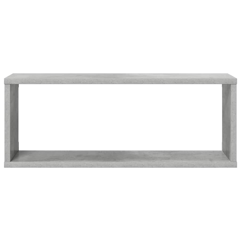 807145 vidaXL Wall Cube Shelves 2 pcs Concrete Grey 60x15x23 cm Engineered Wood