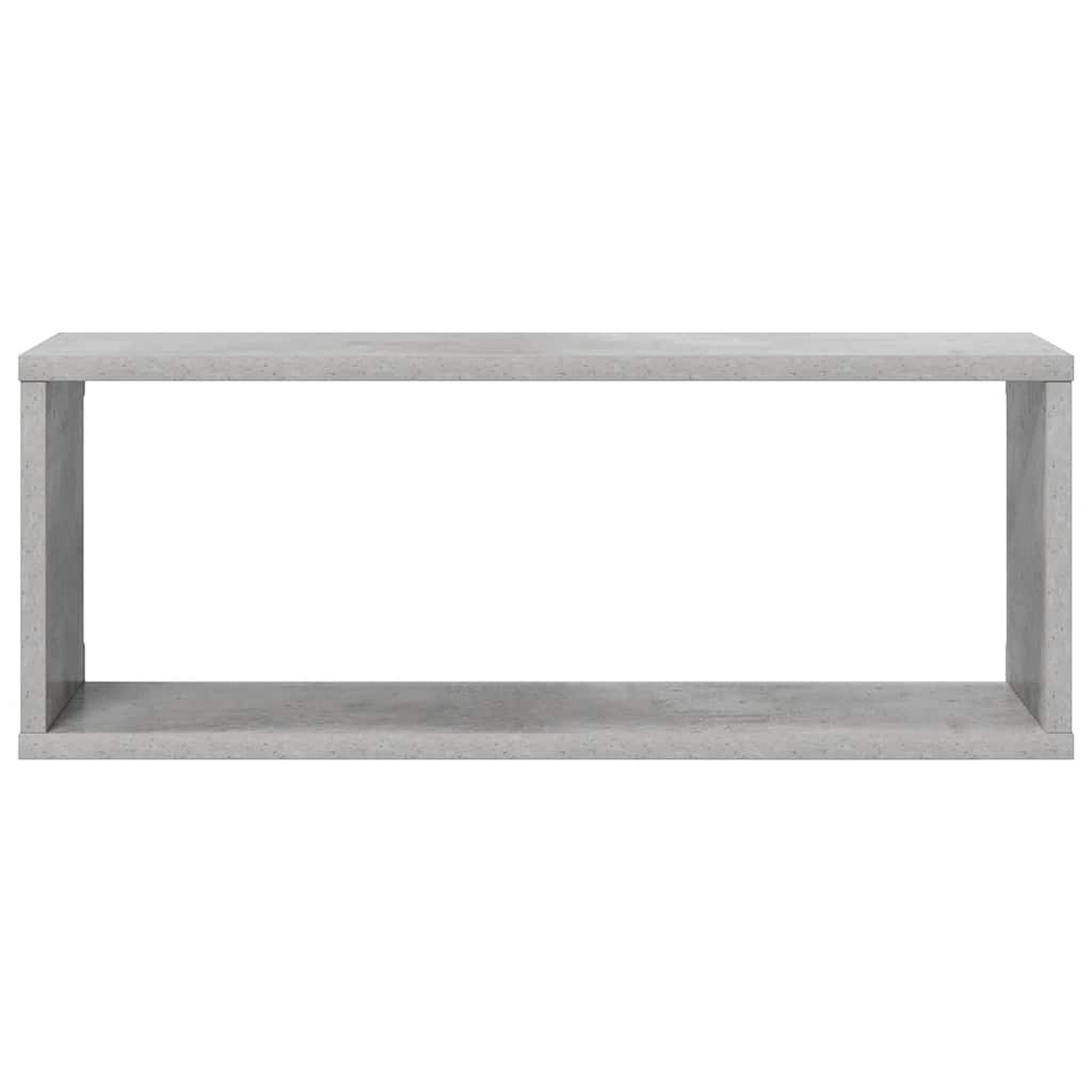 vidaXL Wall Cube Shelf 2 pcs Concrete Grey 60x15x23 cm Engineered Wood