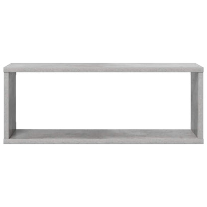 vidaXL Wall Cube Shelf 2 pcs Concrete Grey 60x15x23 cm Engineered Wood