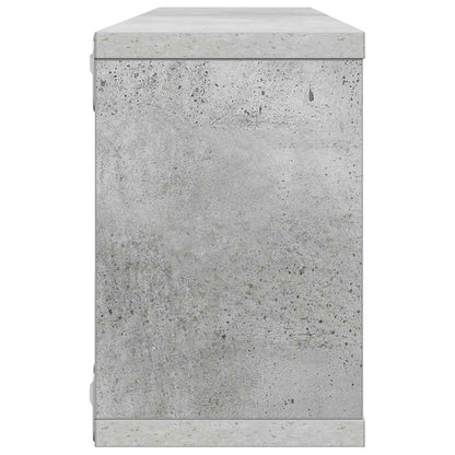 807145 vidaXL Wall Cube Shelves 2 pcs Concrete Grey 60x15x23 cm Engineered Wood