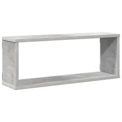 vidaXL Wall Cube Shelf 4 pcs Concrete Grey 60x15x23 cm Engineered Wood