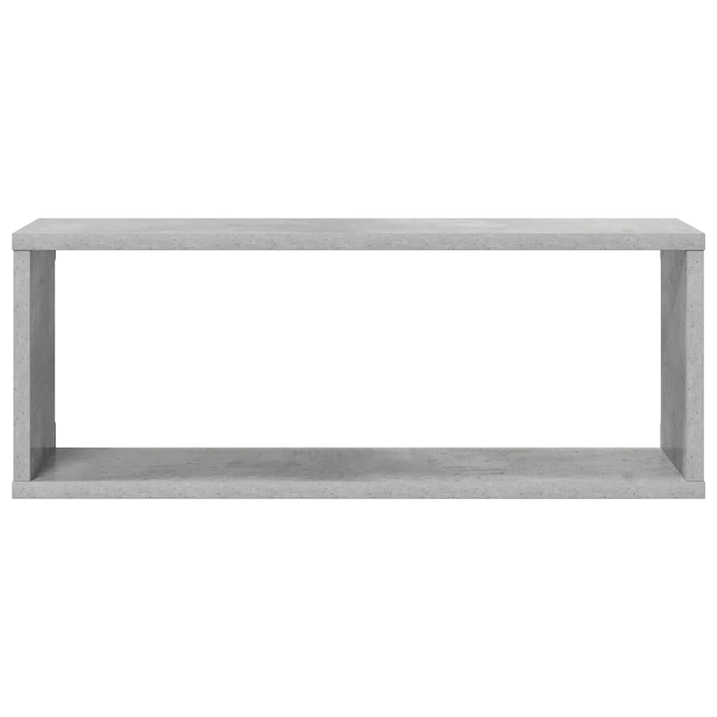 vidaXL Wall Cube Shelf 4 pcs Concrete Grey 60x15x23 cm Engineered Wood