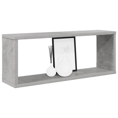 vidaXL Wall Shelf | Set of 6 | Concrete Grey | Engineered Wood | Medium
