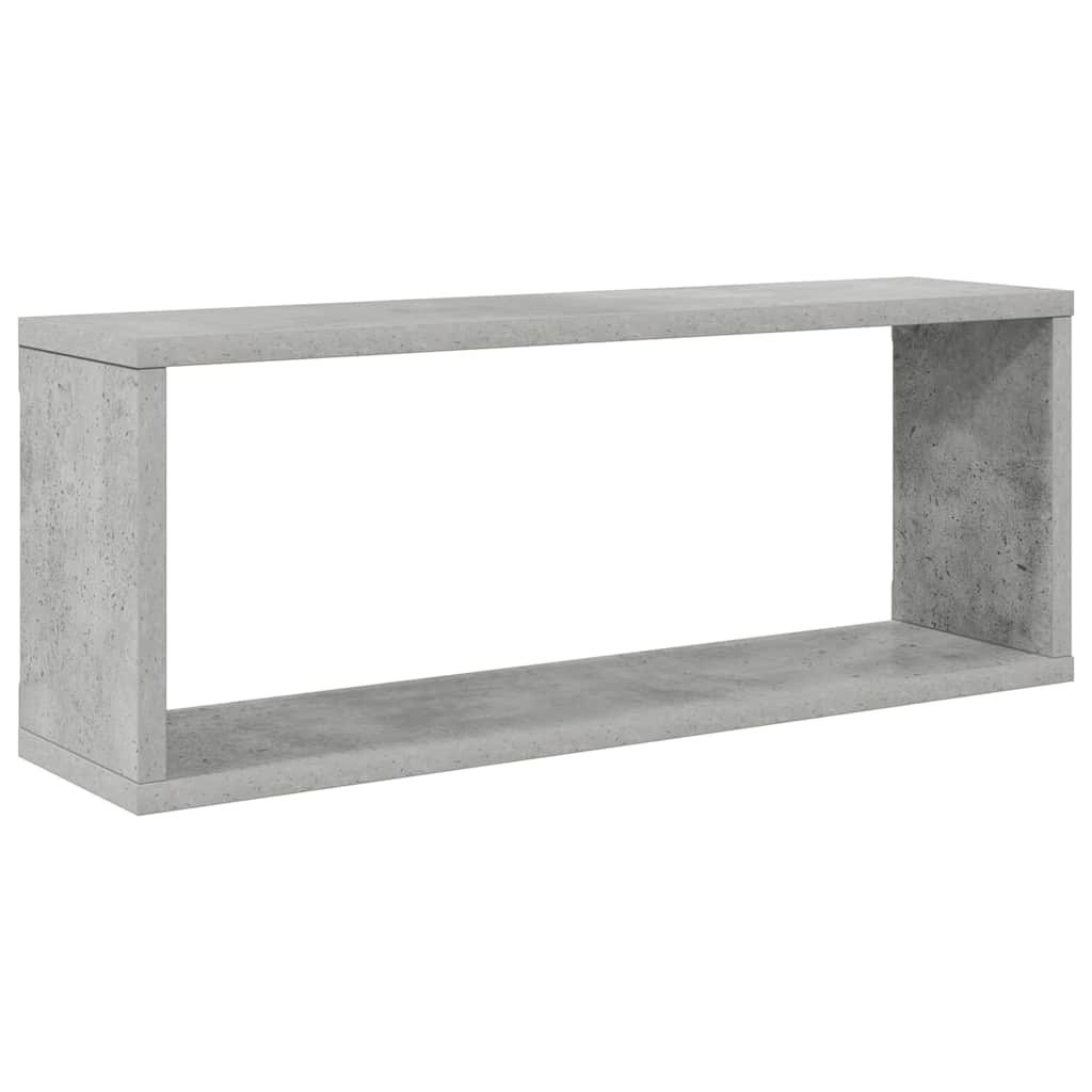 vidaXL Wall Cube Shelf 6 pcs Concrete Grey 60x15x23 cm Engineered Wood