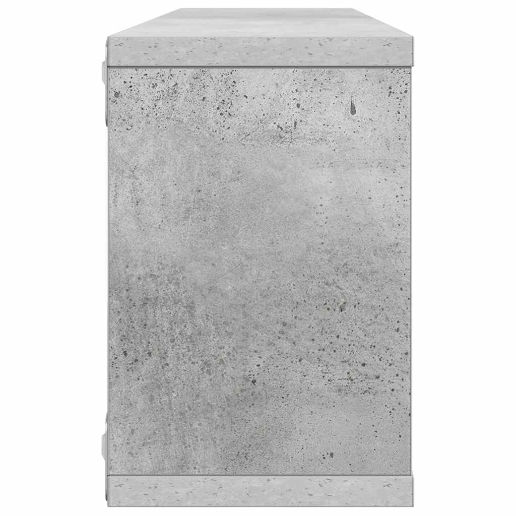 vidaXL Wall Cube Shelf 6 pcs Concrete Grey 60x15x23 cm Engineered Wood