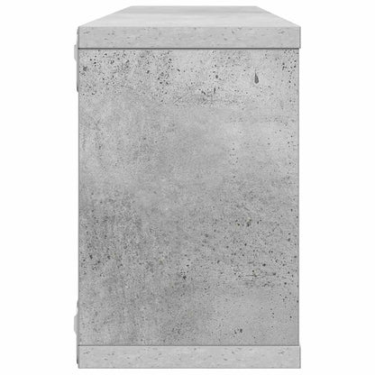 vidaXL Wall Cube Shelf 6 pcs Concrete Grey 60x15x23 cm Engineered Wood
