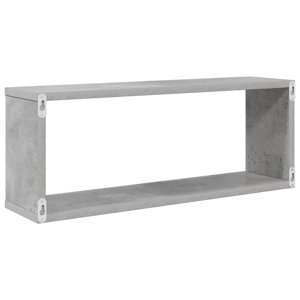 vidaXL Wall Shelf | Set of 6 | Concrete Grey | Engineered Wood | Medium